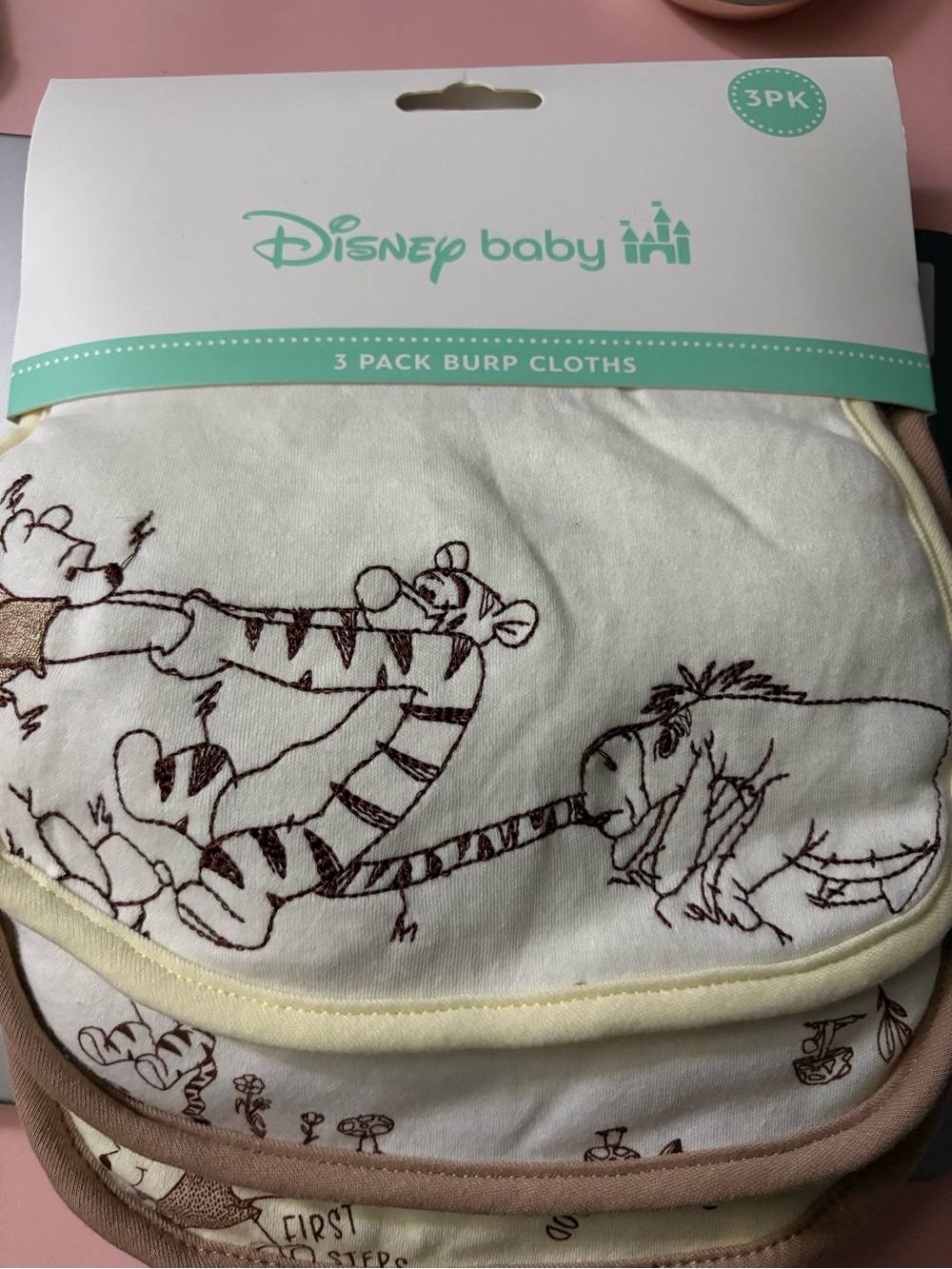 Disney baby pack of 3 burp cloth
